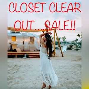 SUPER SALE…..Closet Clear Out Days!!! Sale NOW on Everything !!